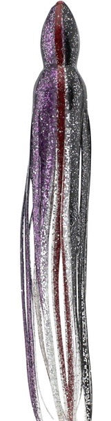 Black and purple lure skirt red lateral line
