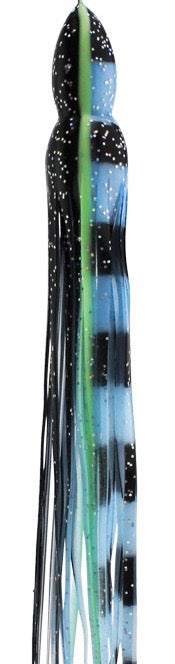 Black Ice Blue Black Belly Bars Replacement Lure Skirt, Octopus Style
